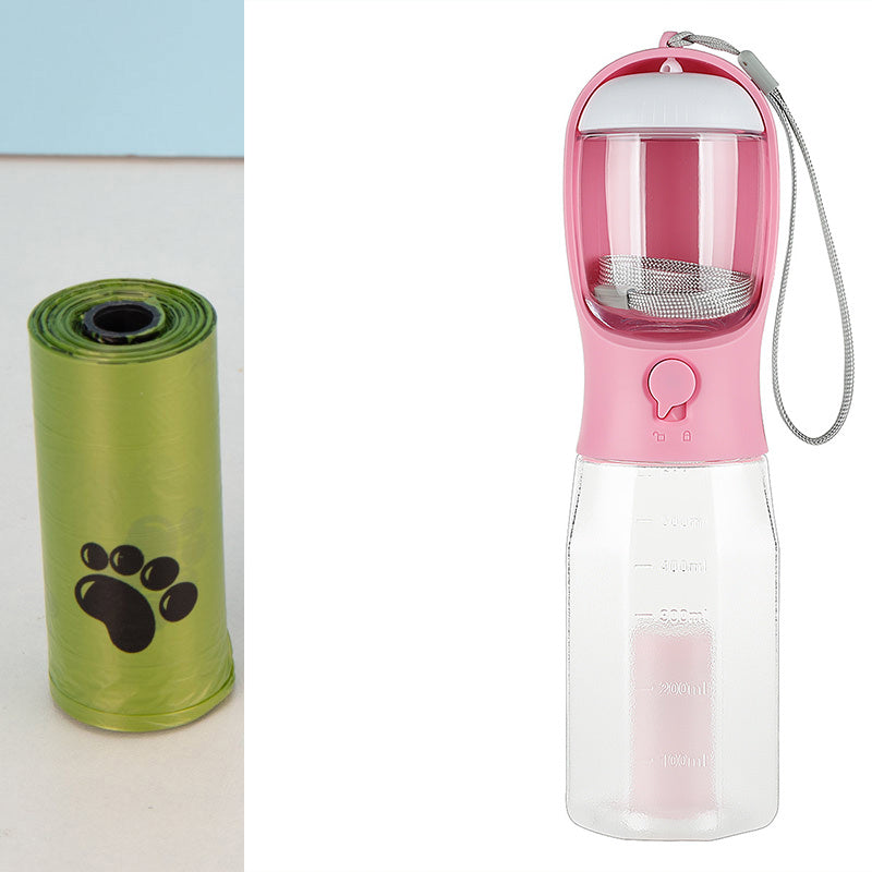 Portable Cat and Dog Water Bottle and Food Feeder