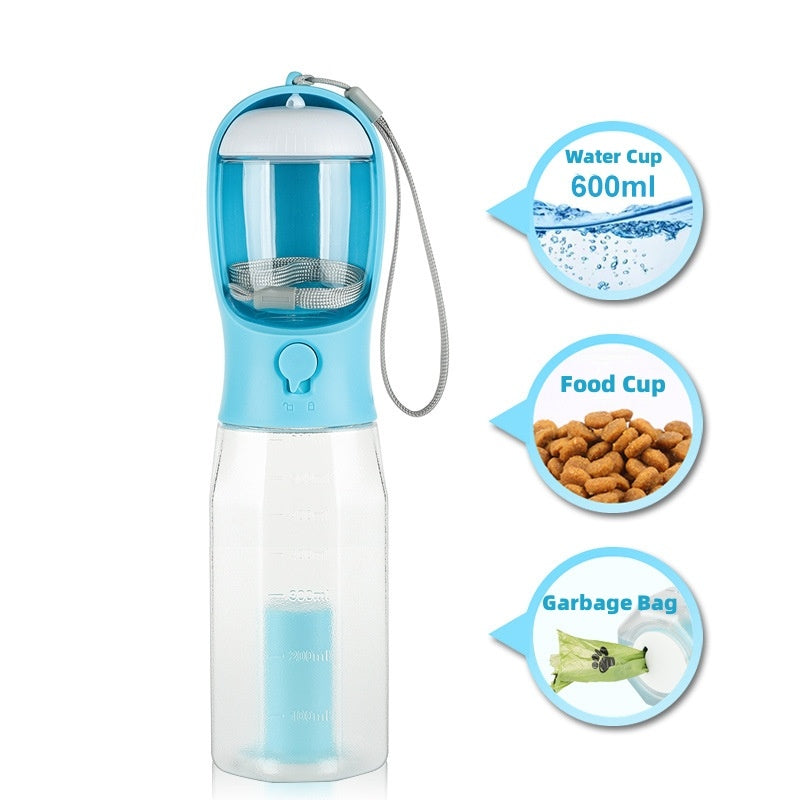 Portable Cat and Dog Water Bottle and Food Feeder